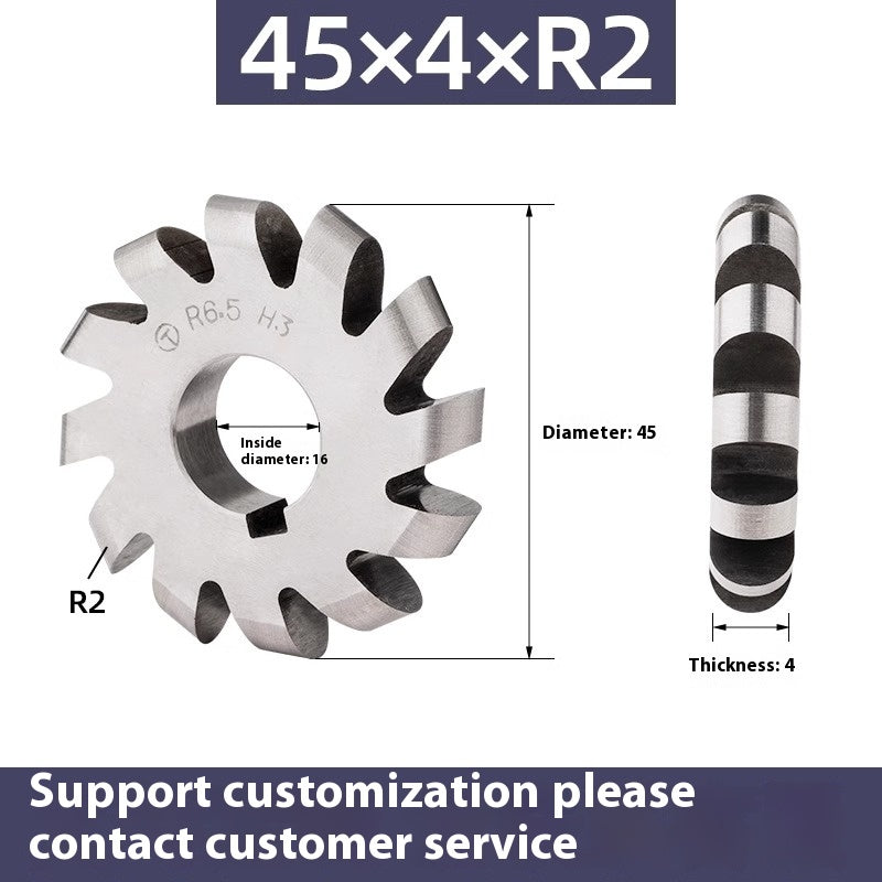 1063-High-speed steel convex semicircular milling cutter external R arc milling cutter saw blade milling cutter high-speed steel cutter disk R1R2R3R4R8R20 Shandong Denso Pricision Tools Co.,Ltd.